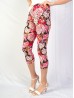 Floral Pattern Capri Stretch Legging